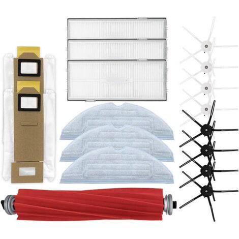 Vacuum Cleaner Accessories Vacuum Cleaner Main Brush Replacement Side Brush Dust Bag HEPA Filter Cleaning Cloth Roborock S7 T7S T7Plus Parts (Colors: 17pcs)