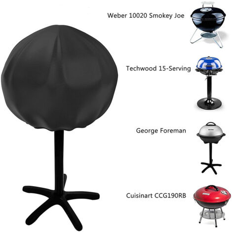 Waterproof Electric Grill Cover, Round Shape, Fits George Foreman, Severin PG 8541 Grills, Easy Access Handles
