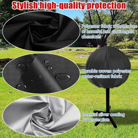 Waterproof Electric Grill Cover, Round Shape, Fits George Foreman, Severin PG 8541 Grills, Easy Access Handles