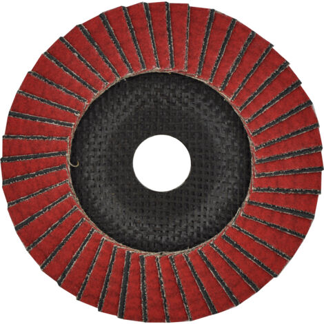 Tivoly • Disco de láminas de cerámica y circonio • Ø125 mm • Grano de corindón: 80 • Excelente acabado • Para decapado intensivo de metales • Para decapado intensivo de acero inoxidable