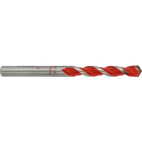 Tivoly • 1 Broca Technic 2 en 1 para baldosas de hormigón, Roja, Ø 6 mm