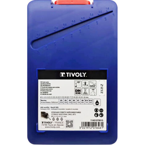 Tivoly Ranger Bohrerset – 100-teilig, HSS Geschliffen, Kreuzspitze, Durchmesser 1 Bis 13 Mm, Für Metall, Gusseisen & Aluminium