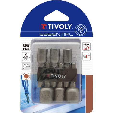 Tivoly • Set di 6 dadi di serraggio esagonali magnetici (1/3)
