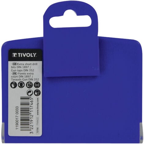 Tivoly • Coffret de 4 tarauds machines GUN DIN 352 HSS M4 à M10 + 4 forets métaux HSS