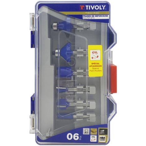 Tivoly • Confezione da 6 frese forme assortite gambo 6mm