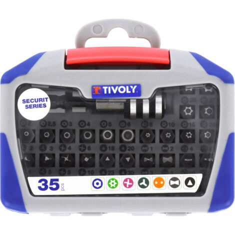 Tivoly • Confezione da 35 pezzi di inserti per viti di sicurezza