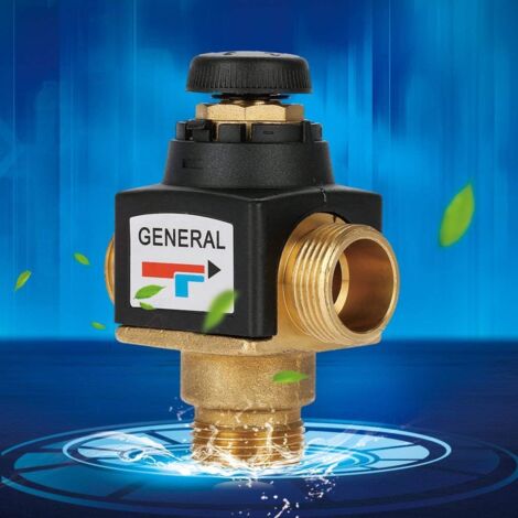 Válvula De Latón De 3 Vías, Mezcla Termostática De Rosca Dn2 