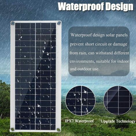 Kit de Panel Solar de 30W y 12V, cargador de batería con controlador de carga Solar de 60A para iluminación de jardín al aire libre, yate, RV