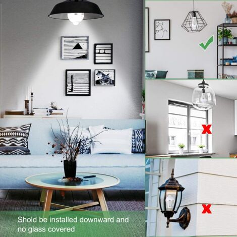 Bombillas LED Con Sensor De Movimiento PIR E27 9W, Luz Cálida 3000K - Automáticas Para Pasillo, Garaje, Pack De 2