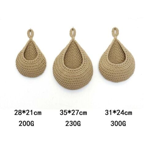 Cesta Colgante De Frutas Para Cocina, Cestas De Pared De Yute