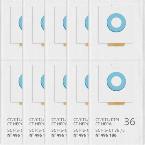 50 Sacs Pour Aspirateur Festool CT36 / CTL36 / CTM36 - Compatibles Références 496186 / 49618