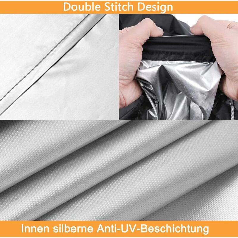 Copertura Tosaerba Universale 193x112x64cm - Telo Impermeabile UV Con Coulisse Per Tagliaerba Elettrico - Foto 7