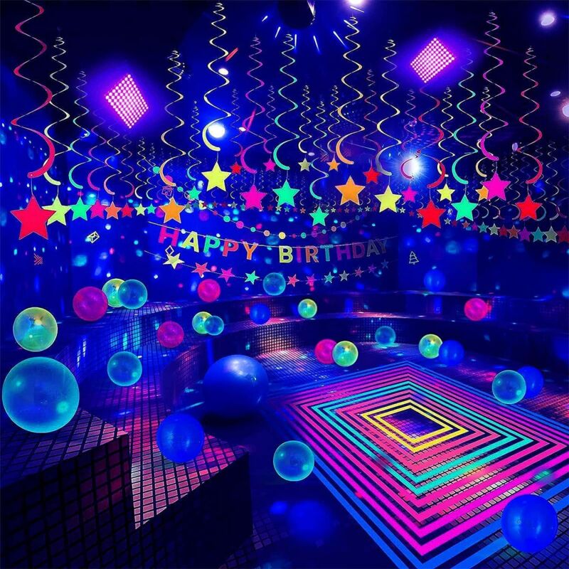 2 Barre Luce UV Nera 5W USB | 24 LED, 385-400nm | Per Feste, Halloween, Decorazioni Fluorescenti