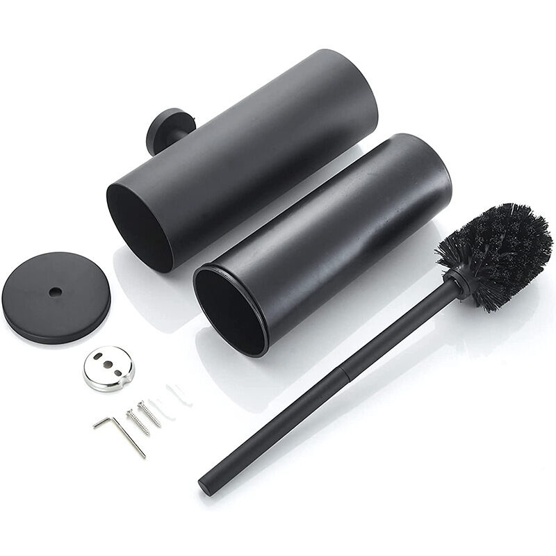 Scovolino Wc Ibergrif Set 4 Scopini Per WC - Testine Nere Con Manico In Acciaio Inox 36cm Ricambi Scopino Wc - Foto 3