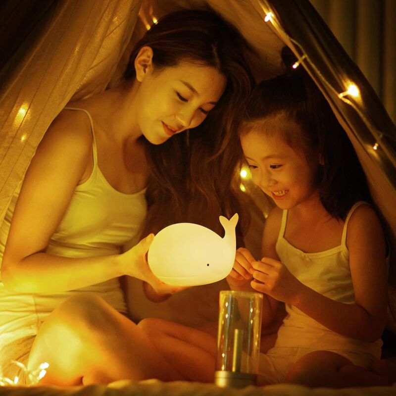 Luce Notturna A Forma Di Pinguino - LED Silicone, Timer, Ricaricabile USB