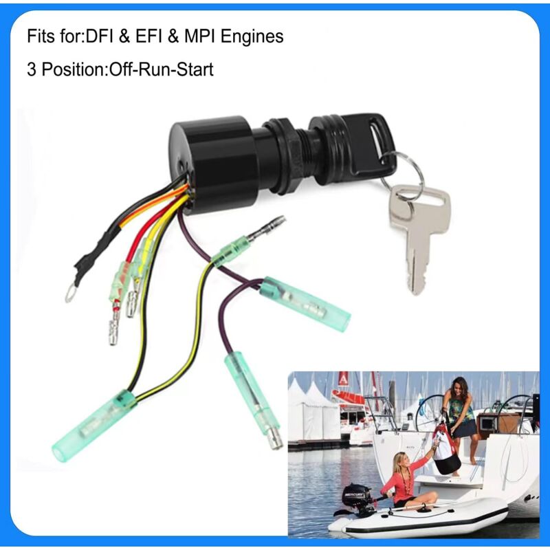 Interruttore A Chiave Di Accensione A 6 Viti A 3 Posizioni 393301