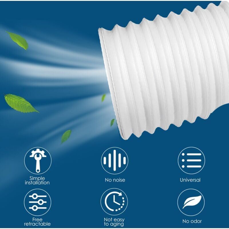 Tubo Flessibile Per Condizionatore Portatile - Diametro 15cm, Lunghezza 200cm, Filettatura Antioraria - Foto 2