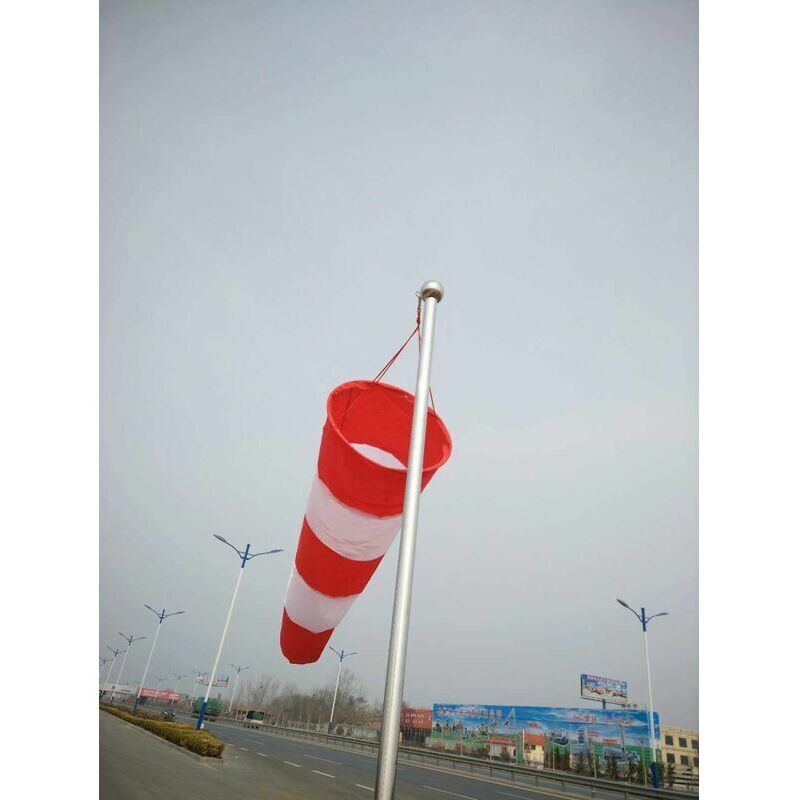 Indicatore Direzione Vento FLAGLY - Manica A Vento 150cm Rosso-Bianco, Per Esterni - Foto 4