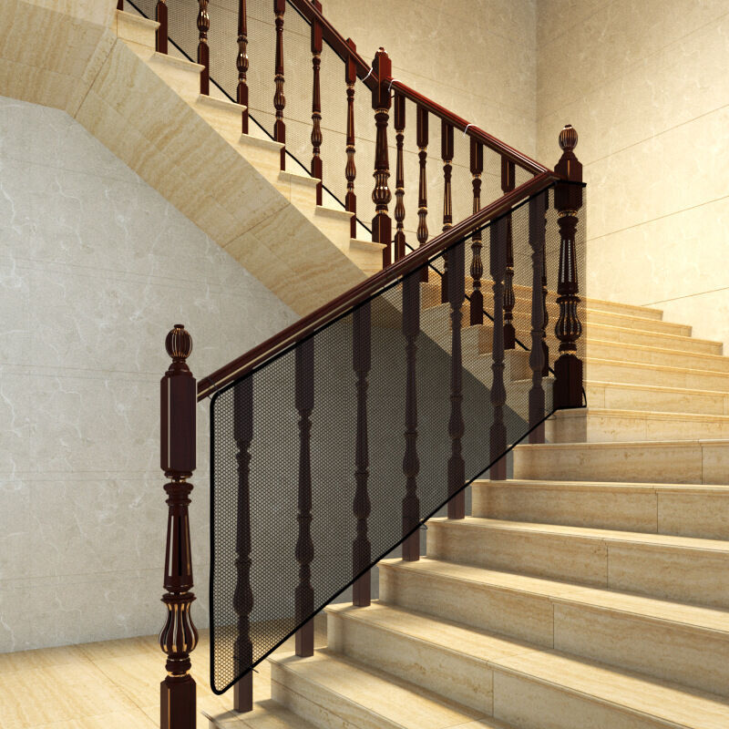 Rete Di Sicurezza Per Scale E Balconi 2m X 78cm - Marrone, Per Proteggere Bambini E Animali - Foto 8