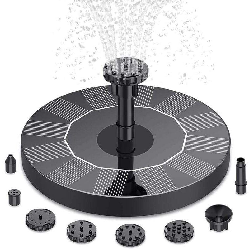 Fontana Solare Per Bagno Uccelli A Forma Di Girasole, Pompa Acqua 4W Con 3 Metri Di Cavo, Altezza Spruzzo 70 Cm, Per Laghetto E Giardino