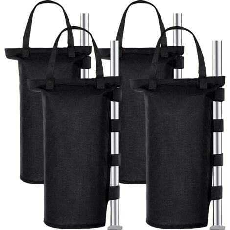 Relaxdays Peso Per Gazebo, Set Da 4, Sacchi In Tessuto Oxford Da Riempire Con Sabbia Zavorre Per Padiglione Verde 82827294