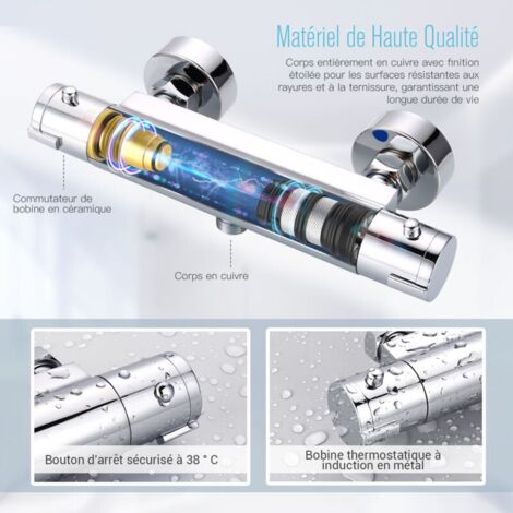 SPHERA DOCCE SUPPORTO CROMATO CON PRESA ACQUA PER COLONNA DOCCIA - Foto 10