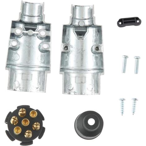 Spina E Presa Rimorchio 3 Poli 12V - 4 Pezzi Impermeabili Per Trattori - Foto 2