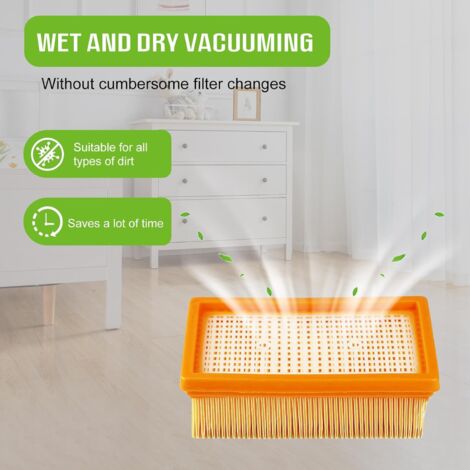 Filtri E Sacchetti Per Aspirapolvere Kärcher WD4 WD5 WD6 - Kit Con 3 Filtri, 3 Sacchetti E Spazzola