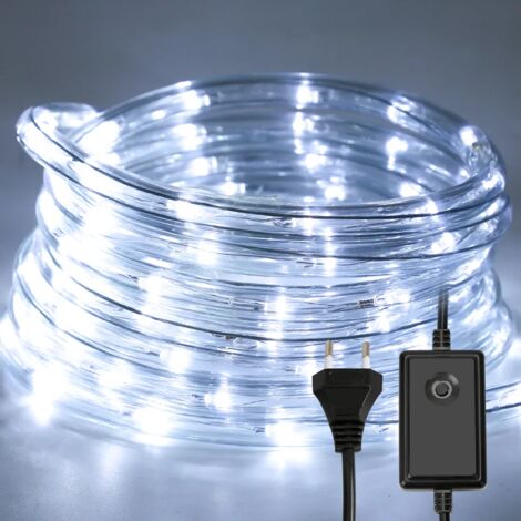 SWANEW 20 metri di tubo luminoso a LED. tubo luminoso a LED per interni ed esterni per giardino. Natale. matrimonio. festa. soggiorno. striscia luminosa a LED IP65. bianco freddo