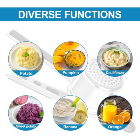 Schiacciapatate In Acciaio Inox - 2 Pezzi, Per Purè, Verdure E Frutta, Antiaderente E Lavabile In Lavastoviglie - Foto 11