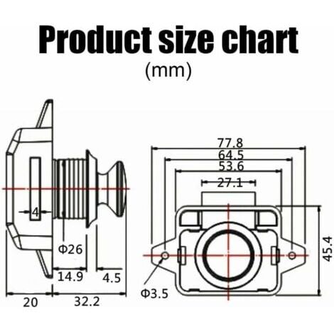 Maniglia A Pulsante Per Porta, Armadio, Camper, Nichel - Foto 12