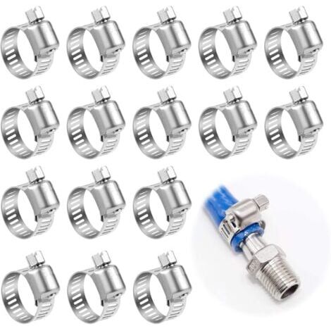 25 Morsetti Per Tubi A Foro Singolo 16mm | Acciaio Inox 304, Fascette A U Per Fissaggio Cavi E Tubi