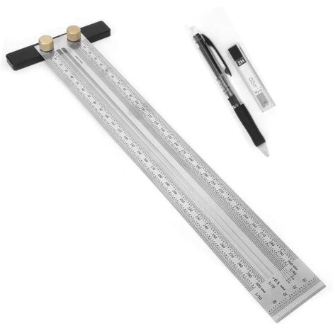 Righello di precisione a T da 300 mm con matita meccanica, marcatura in ...