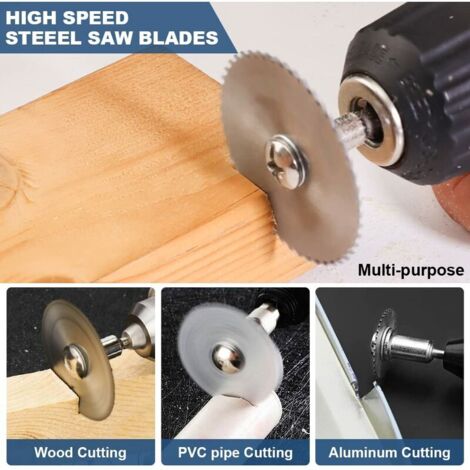 Kit 9 Dischi Taglio Per Dremel - Lame HSS E Diamantate Per Legno, Metallo E Plastica - Foto 4