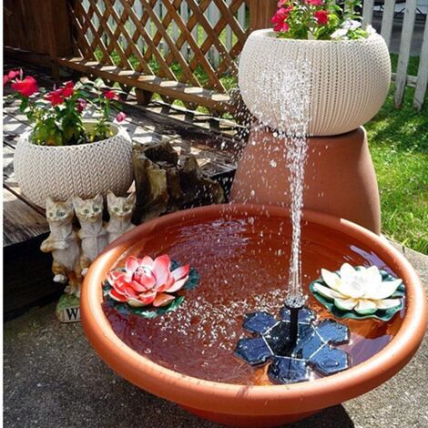 Fontana Solare Galleggiante Per Stagno - 6 Effetti Acqua, Energia Solare, Per Giardino O Vasca Uccelli - Foto 6