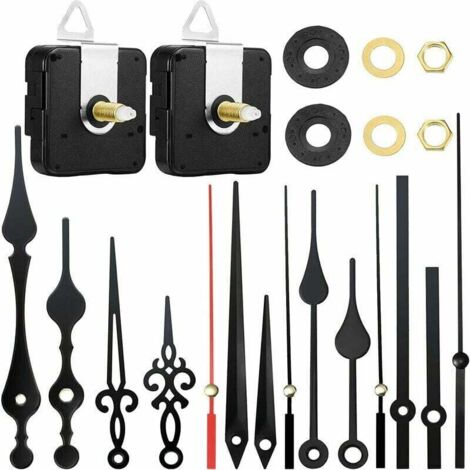 Kit Di 10 Set Di Lancette Per Orologi Da Uomo, Sostituzione Meccanismo Orologio Fai Da Te, Lancette Di Ricambio, Kit Per Orologio Da Parete Grande In Plastica E Metallo, Design Elegante E