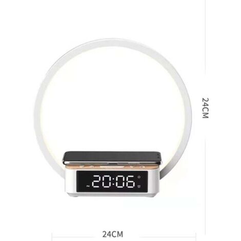 WILIT Lampada Da Comodino LED Pieghevole Con Ricarica Wireless 10W E Touch Dimmerabile | Bianco Legno - 3