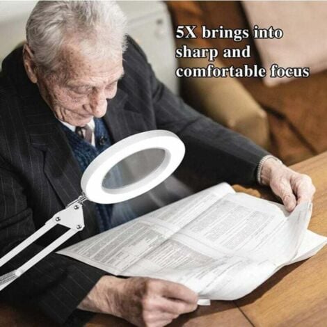 Lampada con lente d'ingrandimento a 72 LED, lente d'ingrandimento