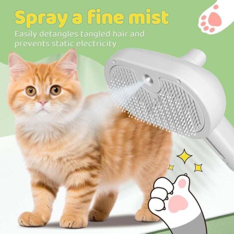 Spazzola A Vapore Per Gatti E Cani - Rimuove Nodi E Peli Morti Con Nebbia Idratante, Design Antistatico - Foto 2