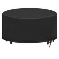 Copertura Tavolo Rotondo RICHIE - 250x90 Cm, Impermeabile 420D, Per Esterno, Nero