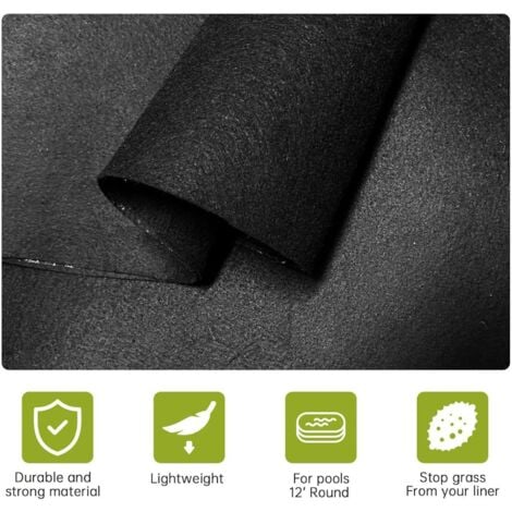 Schwimmbad-Bodenmatte, oberirdische Poolmatte, runde perforierte Streifen-Poolmatte, Durchmesser 3,66 m