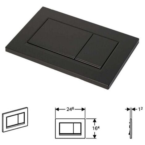Geberit Sigma30 - Betätigungsplatte, 2 Mengenspülung, schwarz matt/schwarz matt 115.883.16.1