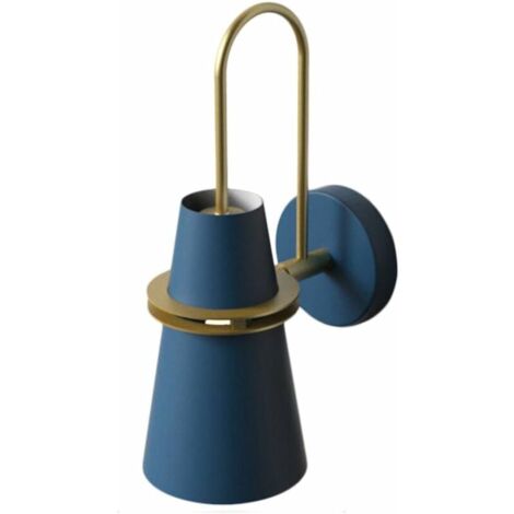 Ulisem HJXDtech Lámpara de pared de cuerno colorido, lámpara de pared de metal moderna nórdica E27, lámpara de pared de latón de estilo industrial para restaurante, pasillo, dormitorio, sala de estar