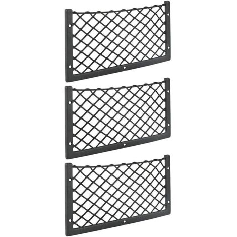 Ulisem Paquete de 3 Redes de Almacenamiento para Autos 36x18cm Red de Almacenamiento para Revistas de Equipaje de Alta Elasticidad Red de Carga T4 T5 T6 para Van Caravana Autocaravana Camión (1/5)