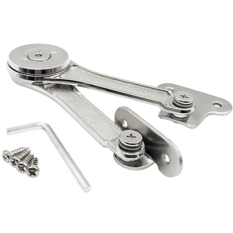 Ulisem - Herrajes estándar resistentes para solapas y tapas, sistemas de elevación, depósito de fuerza para sistema de puerta elevadora, bisagras para muebles de armario, juego de 2 LO-Ron (1/5)