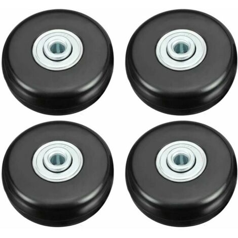 Ulisem Rueda para maleta, Rueda para reparación de maletas para equipaje Carga pesada 50 mm Goma silenciosa Rueda giratoria universal de repuesto Transporte Reemplaza la rueda 4 piezas para maleta/equ
