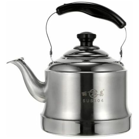 Ulisem Hervidor con Silbato de 2 L con Mango ergonómico de Acero Inoxidable Tetera Calentador de Bebidas con Agua hirviendo Recipiente con colador para cocinar a Gas en el hogar (1/5)