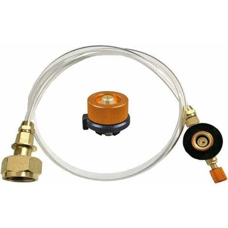 Adaptador de propano Ulisem, convertidor de manguera, manguera de repuesto, se conecta al adaptador de botella de propano para estufa de Gas para acampar al aire libre