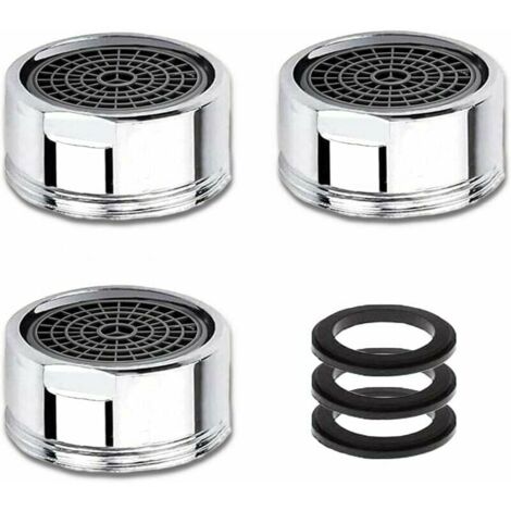 Aireador de grifo M20, juego de 3 aireadores de grifo con filtro de acero inoxidable, ahorradores de agua, rosca macho de 20 mm.
