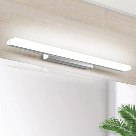 Aplique de espejo LED Ulisem de 40 cm con 700LM, 8W, 6000K para el baño. Resistente al agua con grado de protección IP44, color blanco neutro.